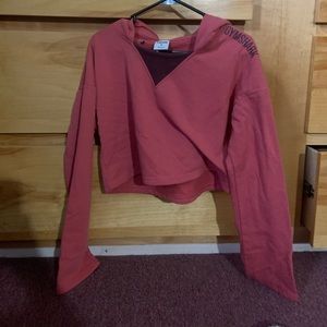 Solo Cropped Hoodie - Rose Slate